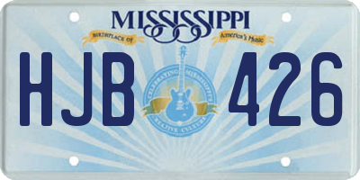 MS license plate HJB426