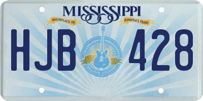MS license plate HJB428