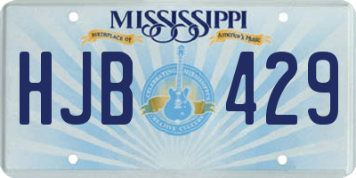 MS license plate HJB429