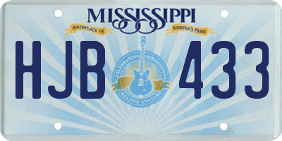 MS license plate HJB433