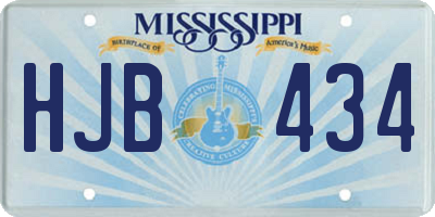 MS license plate HJB434