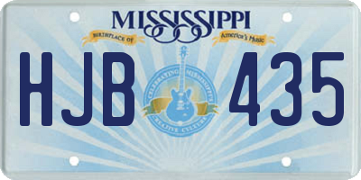 MS license plate HJB435
