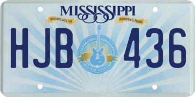 MS license plate HJB436