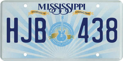 MS license plate HJB438