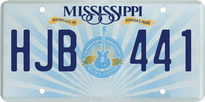 MS license plate HJB441