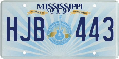 MS license plate HJB443