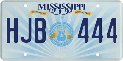 MS license plate HJB444