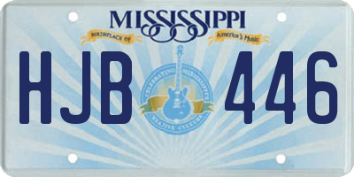 MS license plate HJB446