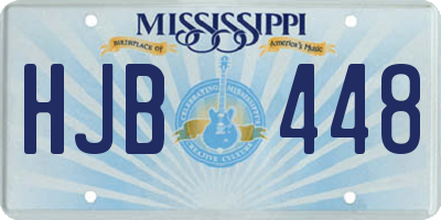 MS license plate HJB448