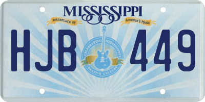 MS license plate HJB449