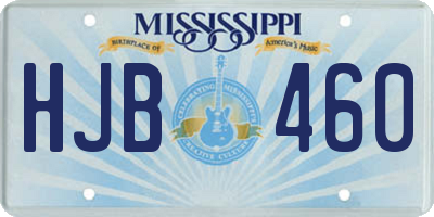 MS license plate HJB460