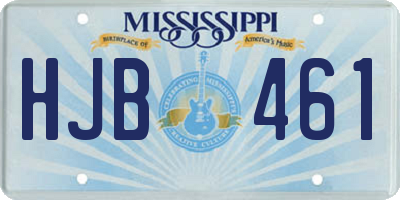MS license plate HJB461