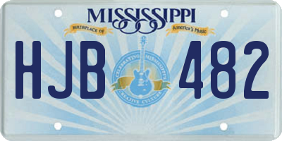 MS license plate HJB482
