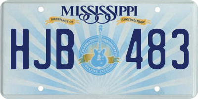 MS license plate HJB483