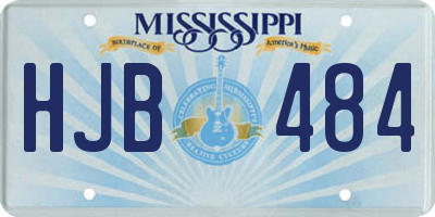 MS license plate HJB484