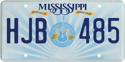 MS license plate HJB485