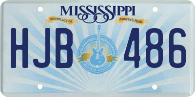 MS license plate HJB486