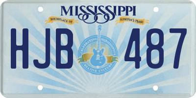 MS license plate HJB487