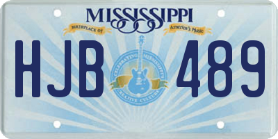 MS license plate HJB489