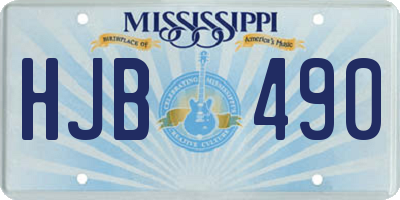 MS license plate HJB490
