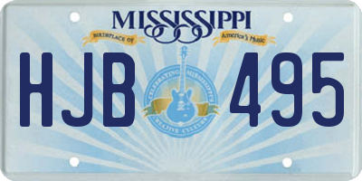 MS license plate HJB495