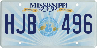 MS license plate HJB496