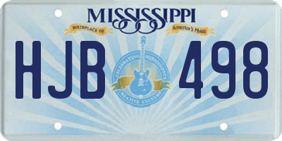 MS license plate HJB498