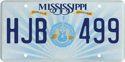 MS license plate HJB499