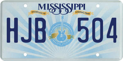 MS license plate HJB504