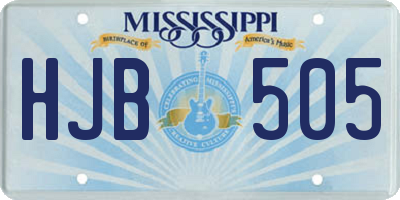 MS license plate HJB505