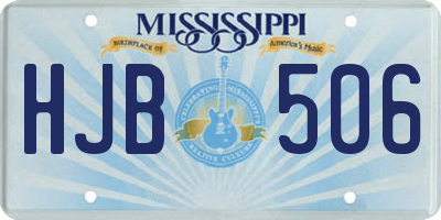 MS license plate HJB506