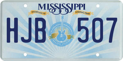 MS license plate HJB507