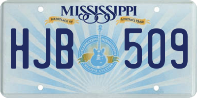 MS license plate HJB509