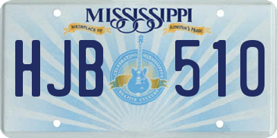 MS license plate HJB510