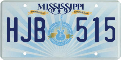 MS license plate HJB515
