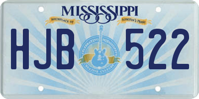MS license plate HJB522