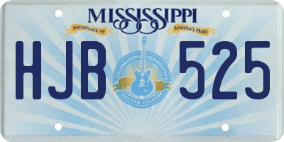 MS license plate HJB525