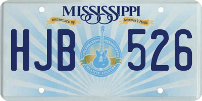 MS license plate HJB526