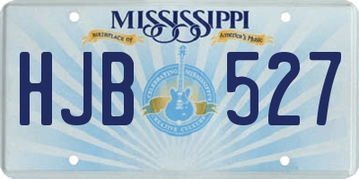 MS license plate HJB527