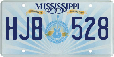 MS license plate HJB528