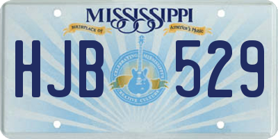 MS license plate HJB529