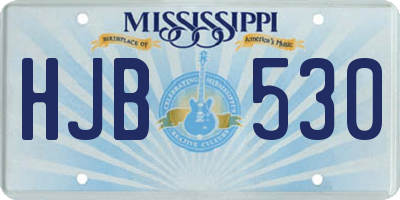 MS license plate HJB530