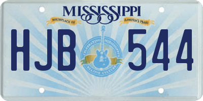 MS license plate HJB544