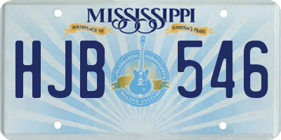 MS license plate HJB546