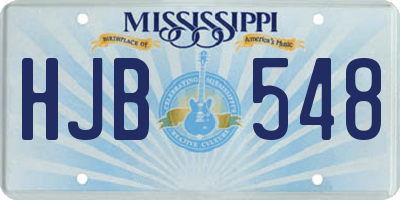 MS license plate HJB548
