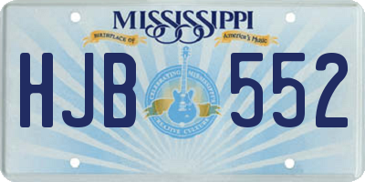 MS license plate HJB552