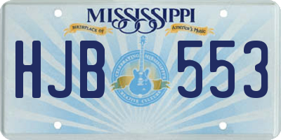 MS license plate HJB553