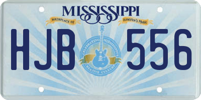 MS license plate HJB556