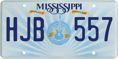 MS license plate HJB557