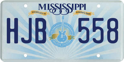 MS license plate HJB558